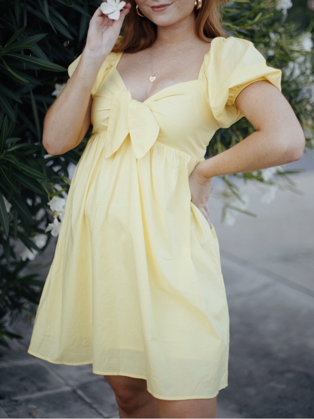 Wild Fable Sunny Yellow Puff-Sleeve Dress - Picture 6 of 6
